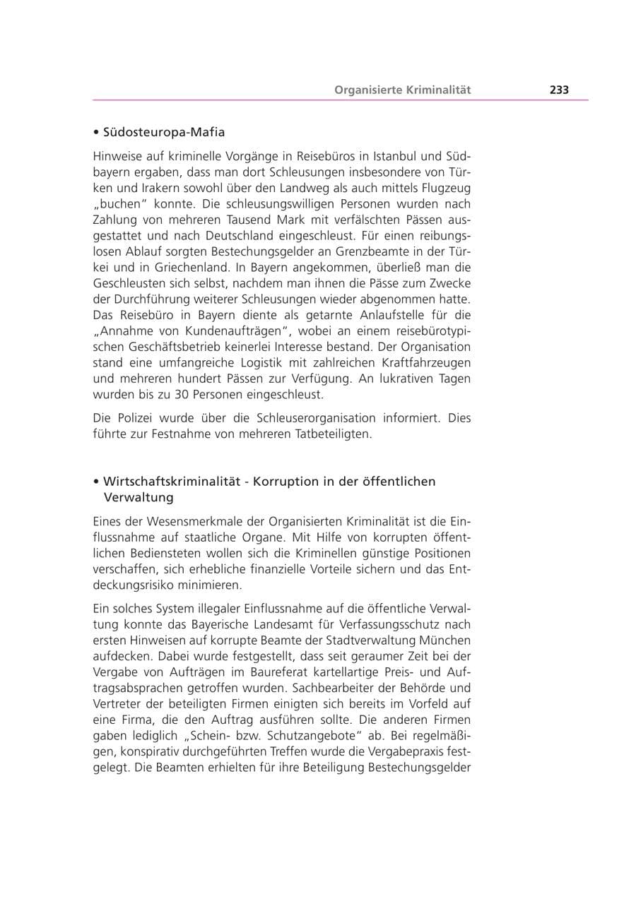 Seite 234 des Verfassungsschutzbericht 2001 Bayern