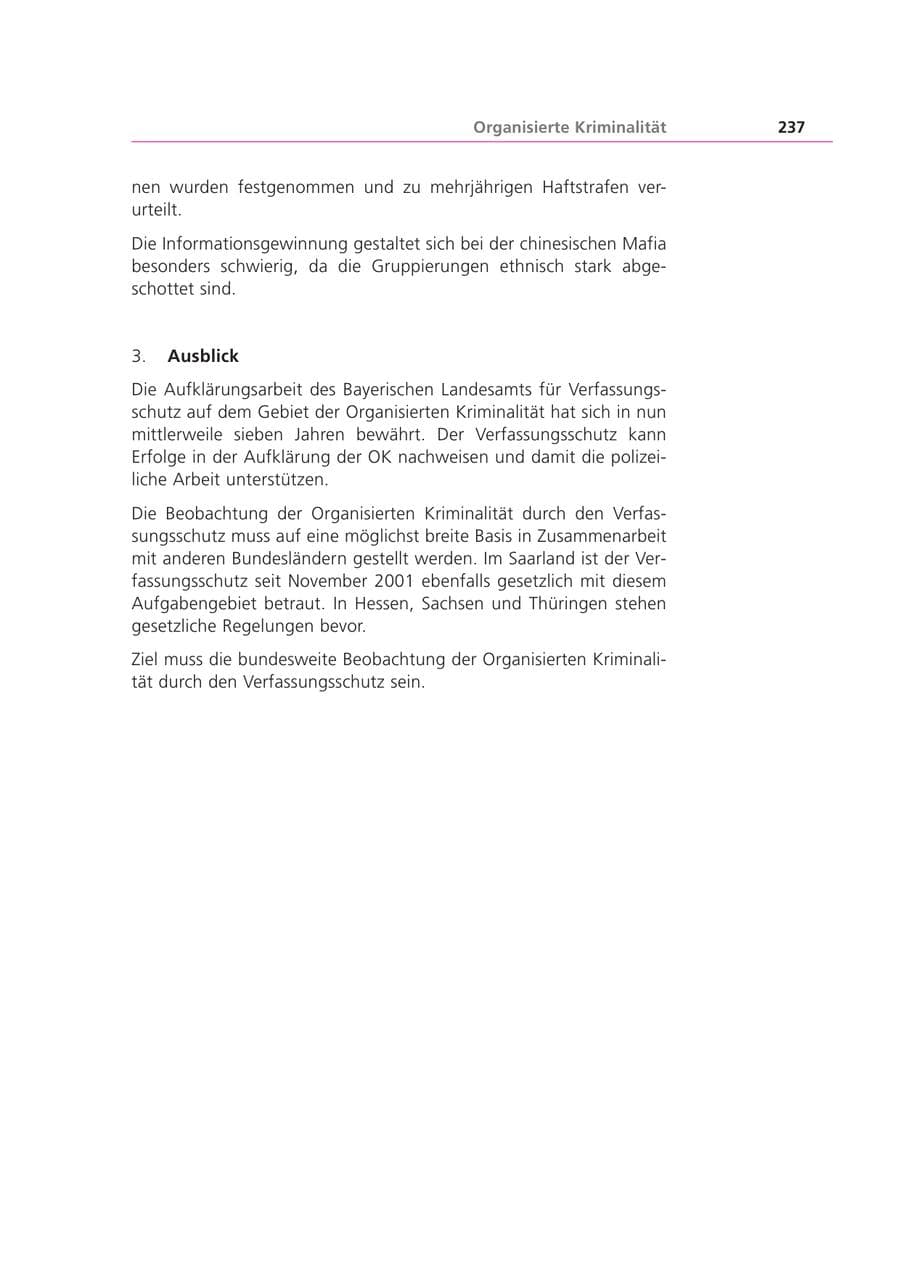 Seite 238 des Verfassungsschutzbericht 2001 Bayern