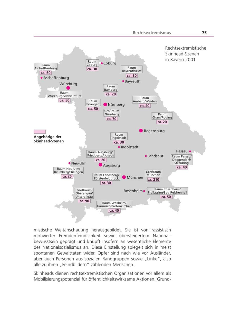 Seite 76 des Verfassungsschutzbericht 2001 Bayern