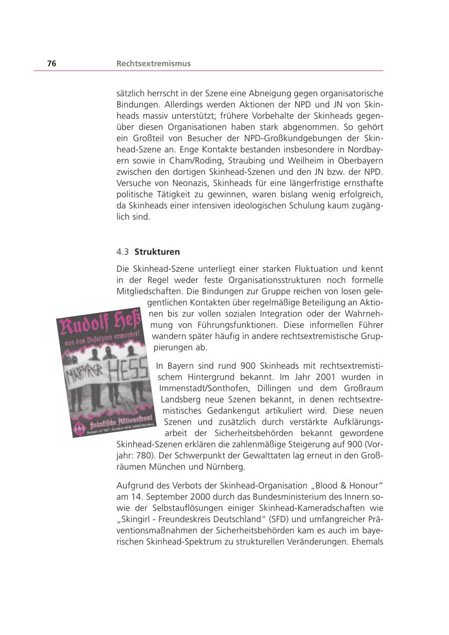 Seite 77 des Verfassungsschutzbericht 2001 Bayern
