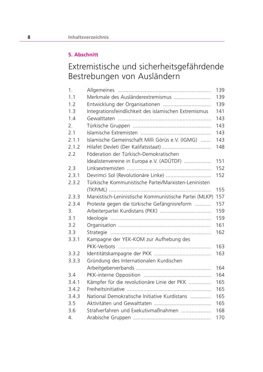 Seite 9 des Verfassungsschutzbericht 2001 Bayern