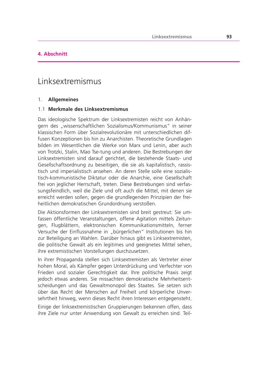 Seite 94 des Verfassungsschutzbericht 2001 Bayern