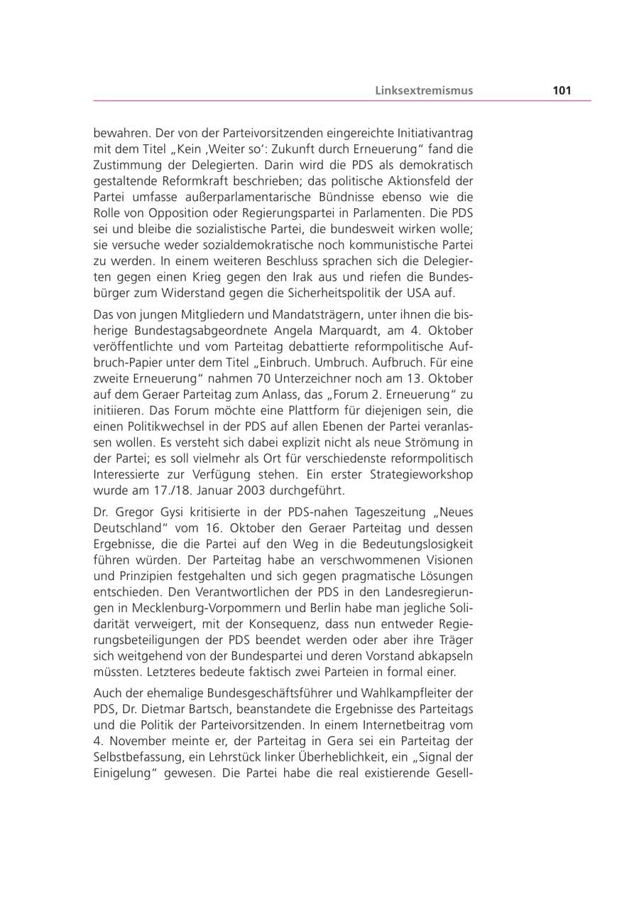 Seite 101 des Verfassungsschutzbericht 2002 Bayern
