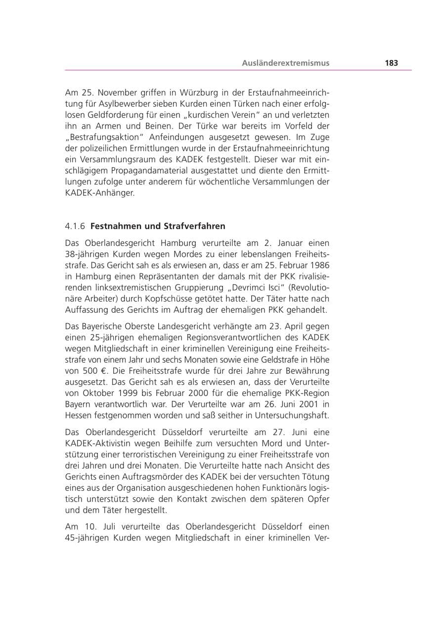Seite 183 des Verfassungsschutzbericht 2002 Bayern