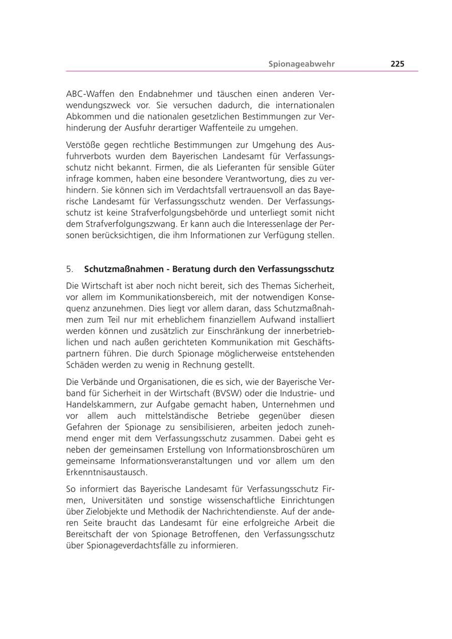 Seite 225 des Verfassungsschutzbericht 2002 Bayern