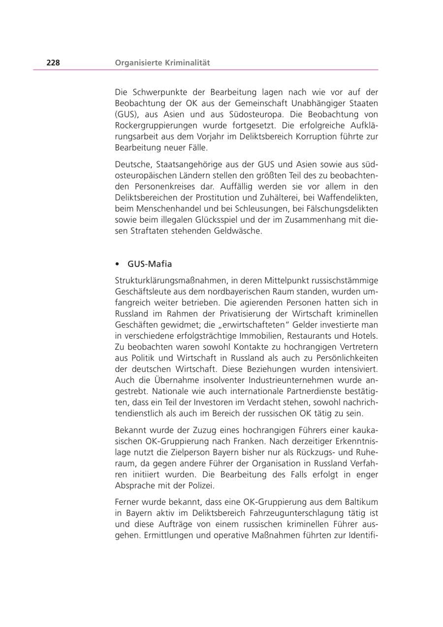 Seite 228 des Verfassungsschutzbericht 2002 Bayern