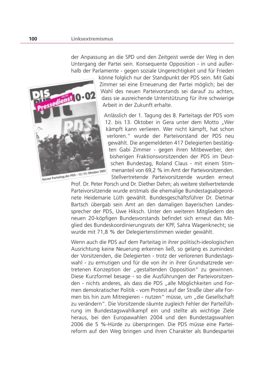 Seite 100 des Verfassungsschutzbericht 2002 Bayern