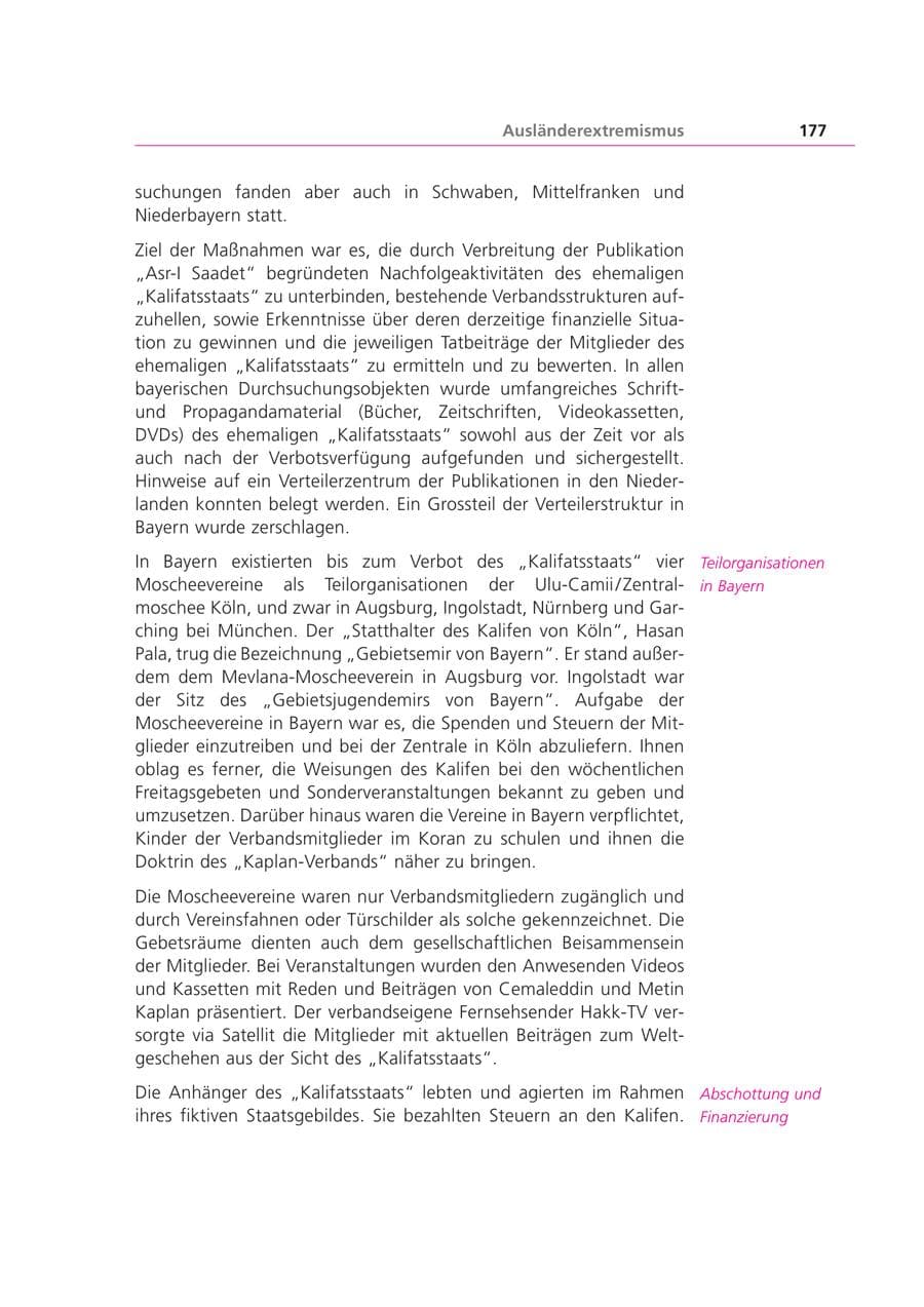 Seite 177 des Verfassungsschutzbericht 2003 Bayern