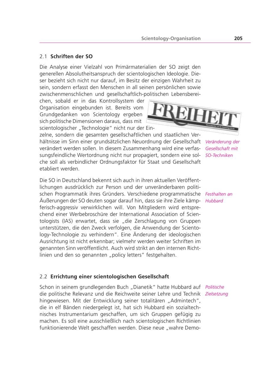 Seite 205 des Verfassungsschutzbericht 2003 Bayern