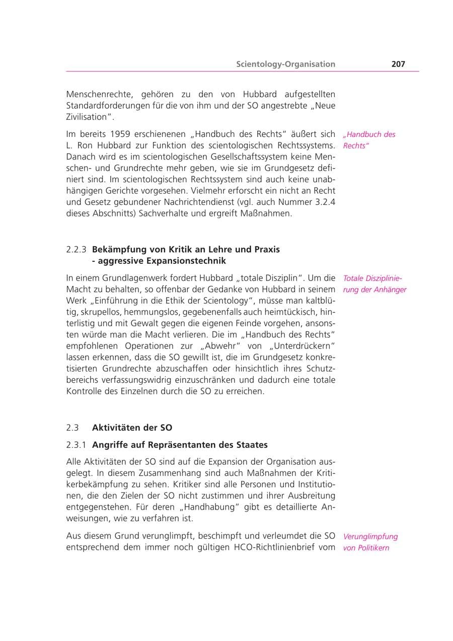Seite 207 des Verfassungsschutzbericht 2003 Bayern