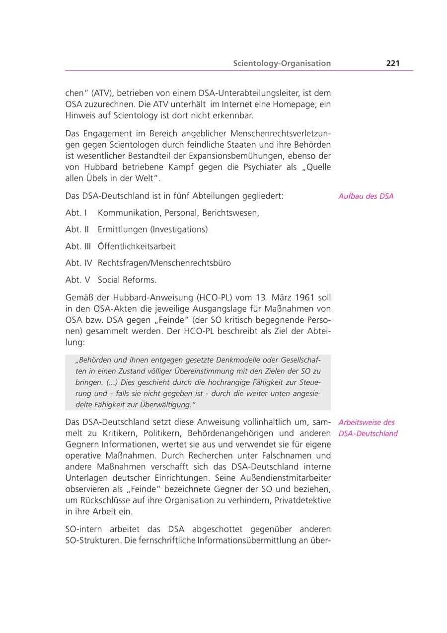 Seite 221 des Verfassungsschutzbericht 2003 Bayern