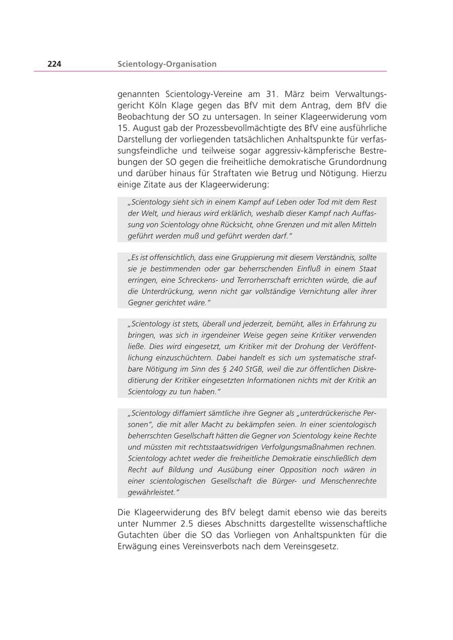 Seite 224 des Verfassungsschutzbericht 2003 Bayern
