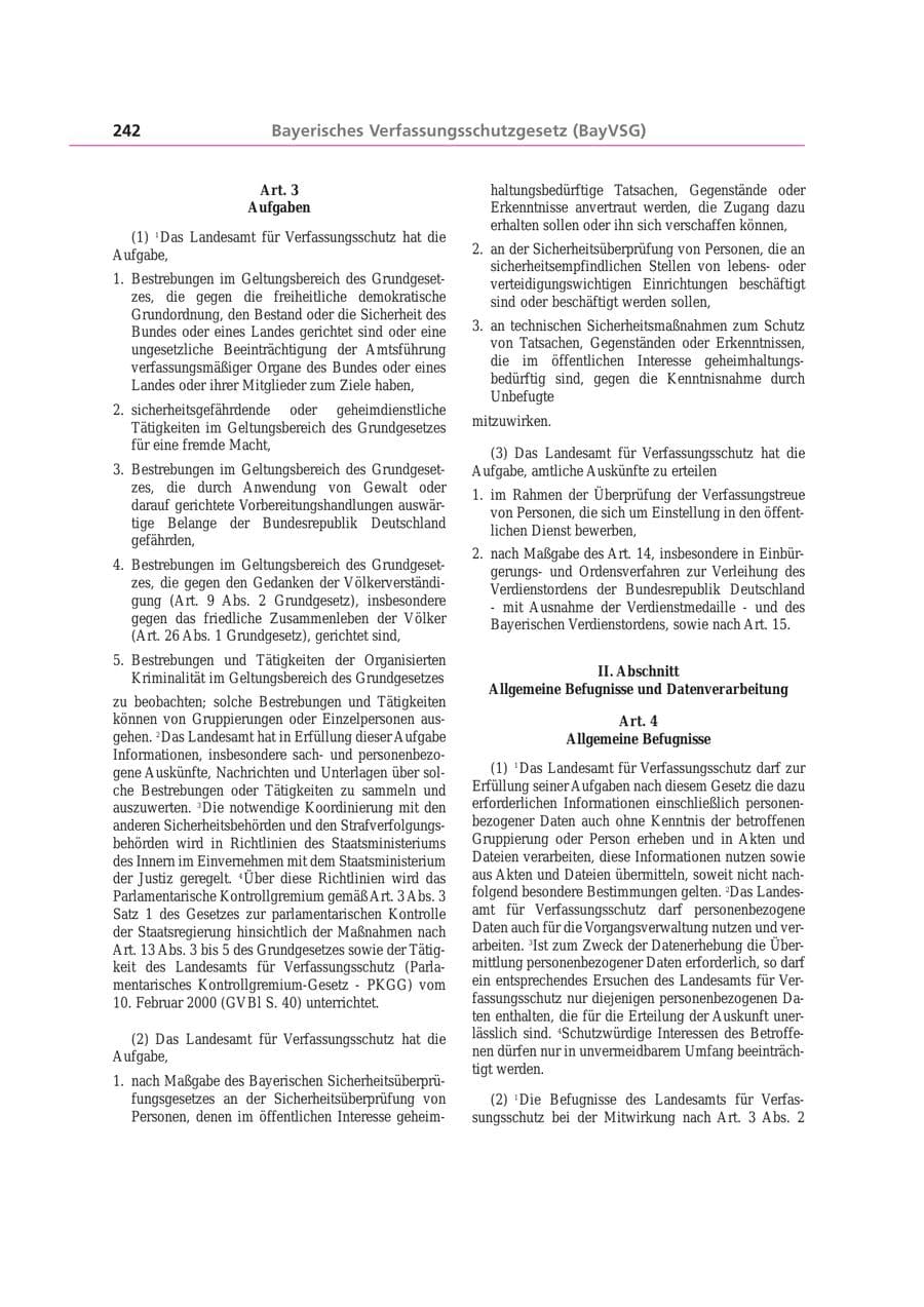 Seite 242 des Verfassungsschutzbericht 2003 Bayern