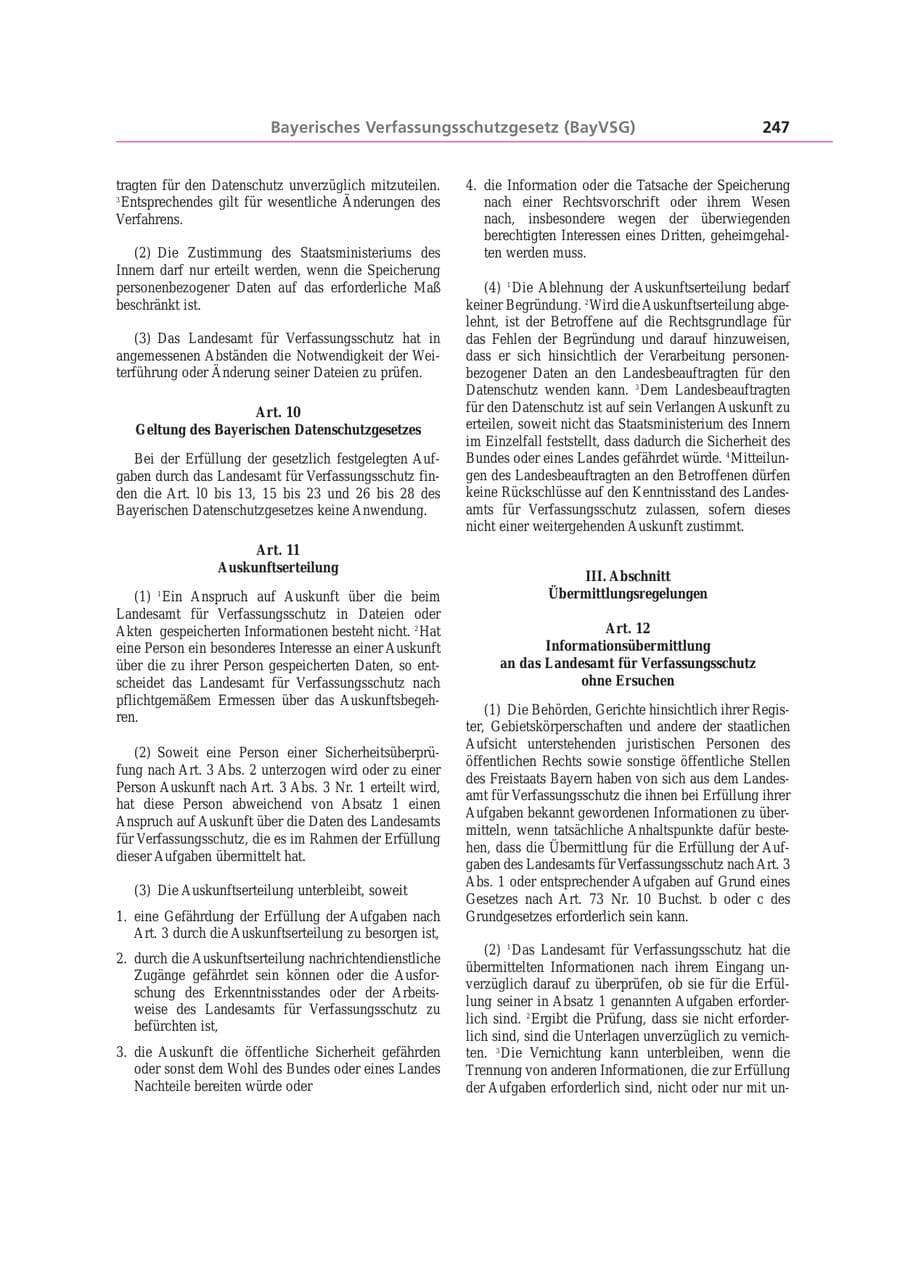 Seite 247 des Verfassungsschutzbericht 2003 Bayern