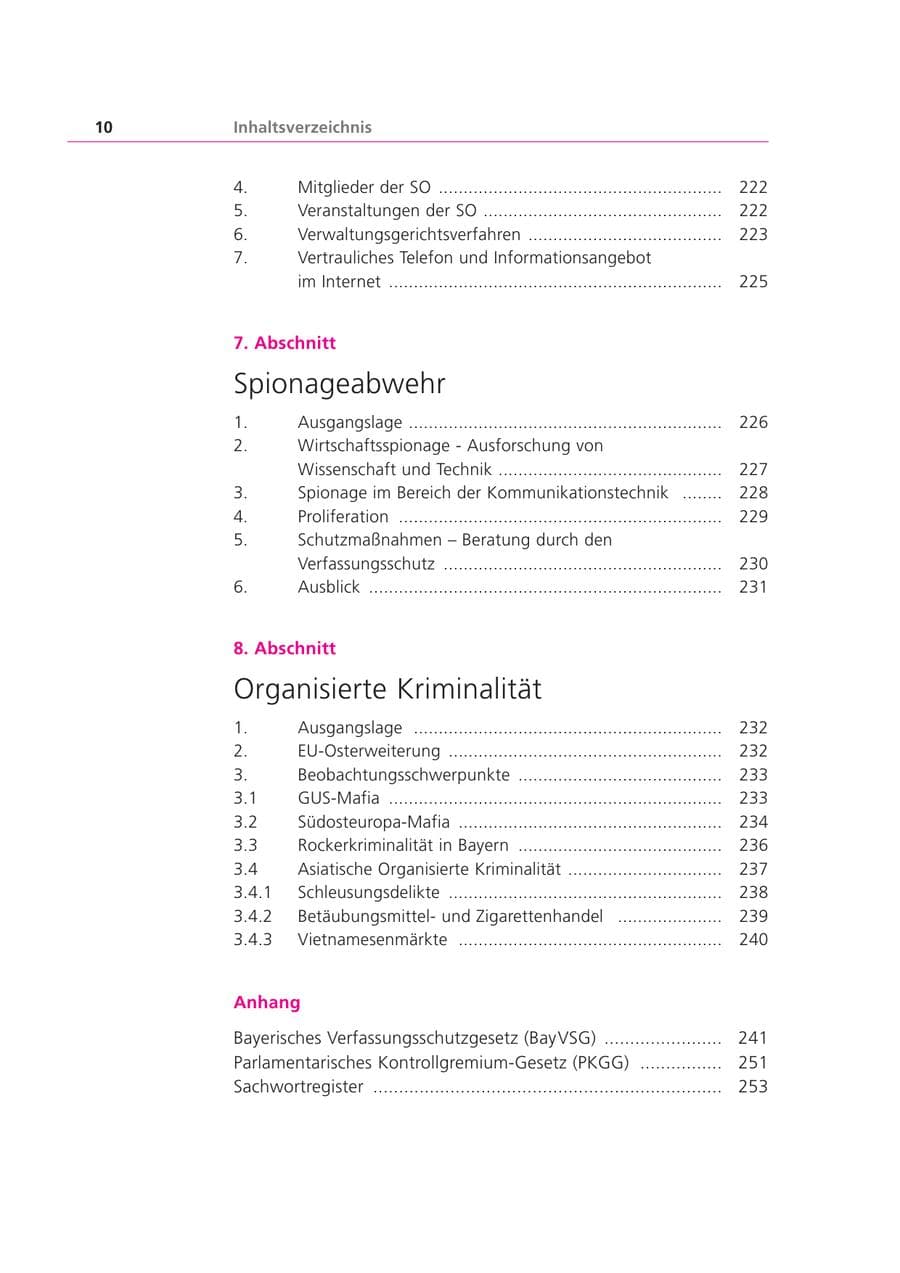 Seite 10 des Verfassungsschutzbericht 2003 Bayern