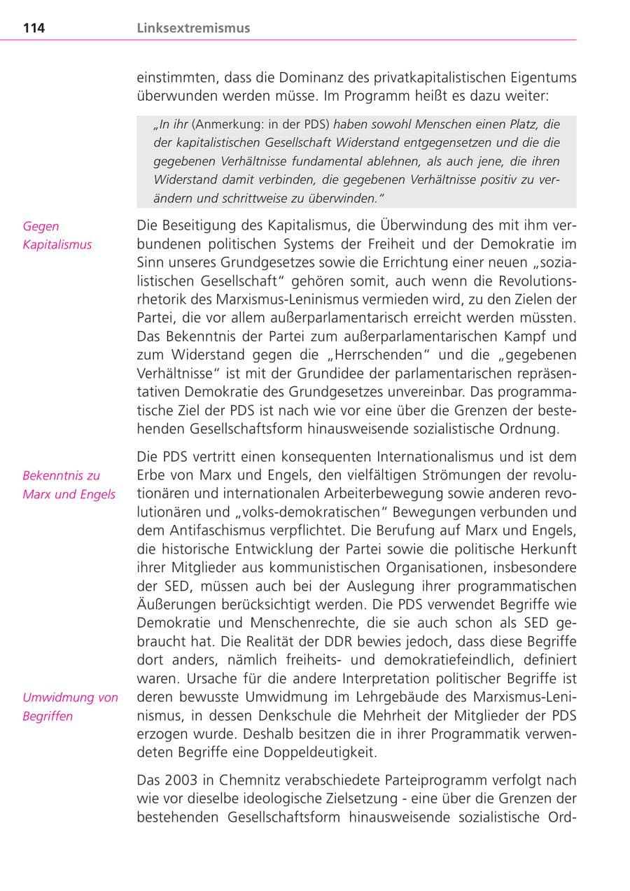 Seite 114 des Verfassungsschutzbericht 2004 Bayern