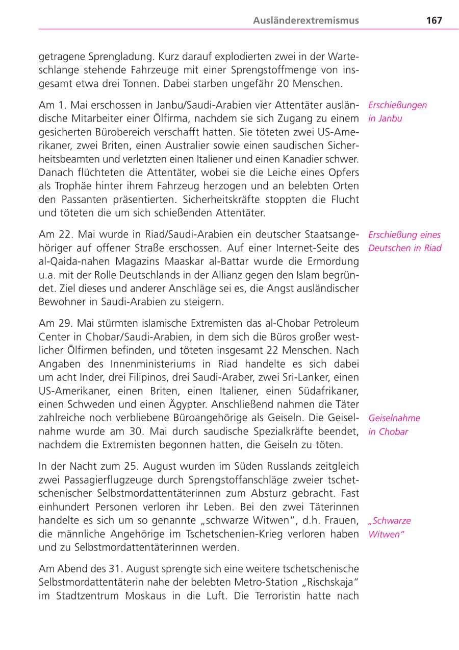 Seite 167 des Verfassungsschutzbericht 2004 Bayern