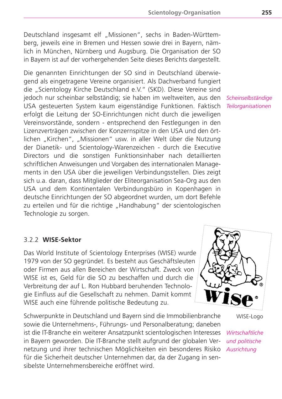 Seite 255 des Verfassungsschutzbericht 2004 Bayern