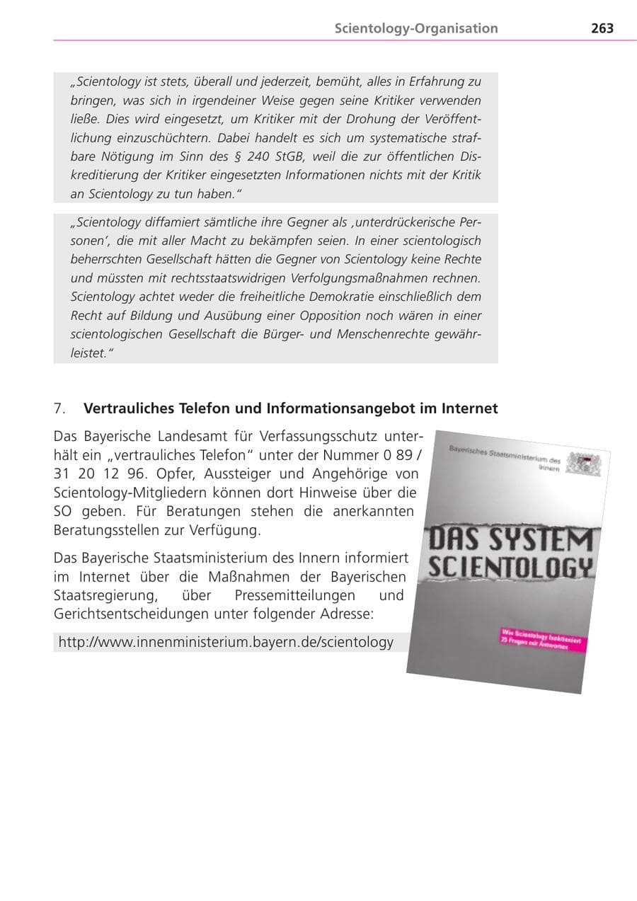Seite 263 des Verfassungsschutzbericht 2004 Bayern