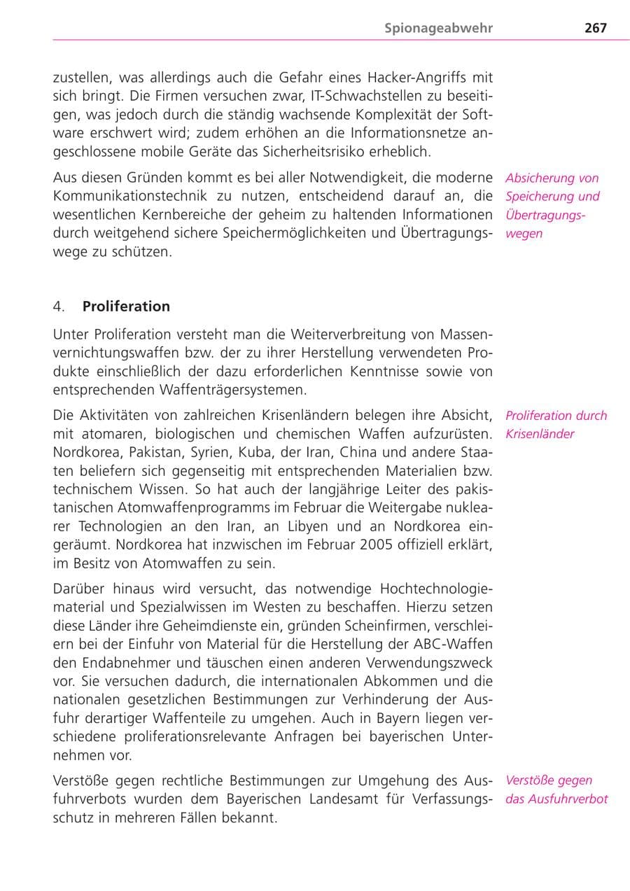 Seite 267 des Verfassungsschutzbericht 2004 Bayern
