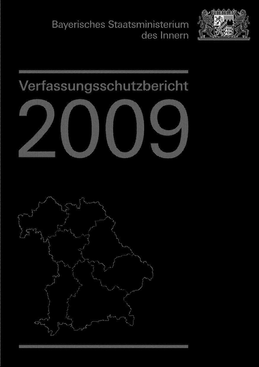 Seite 1 des Verfassungsschutzbericht 2009 Bayern