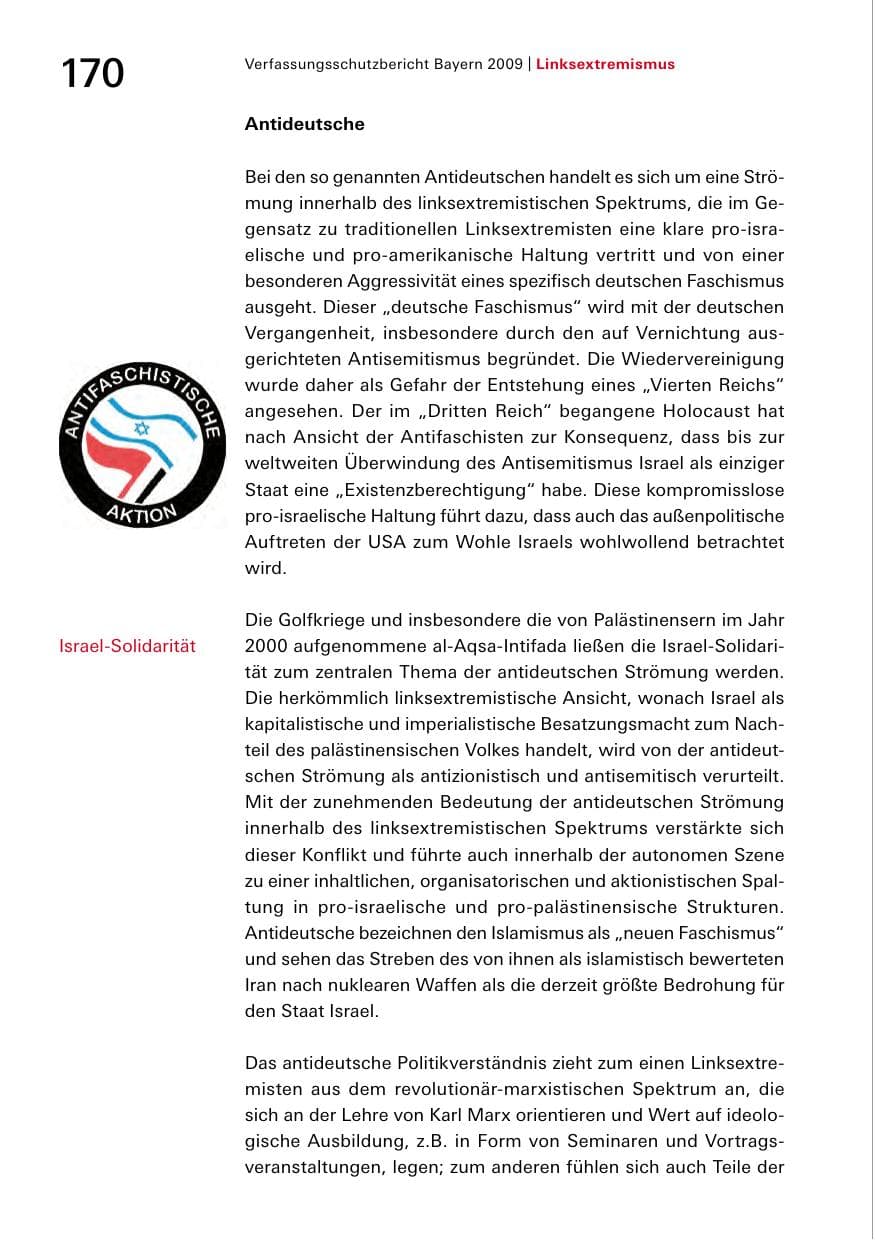 Seite 172 des Verfassungsschutzbericht 2009 Bayern