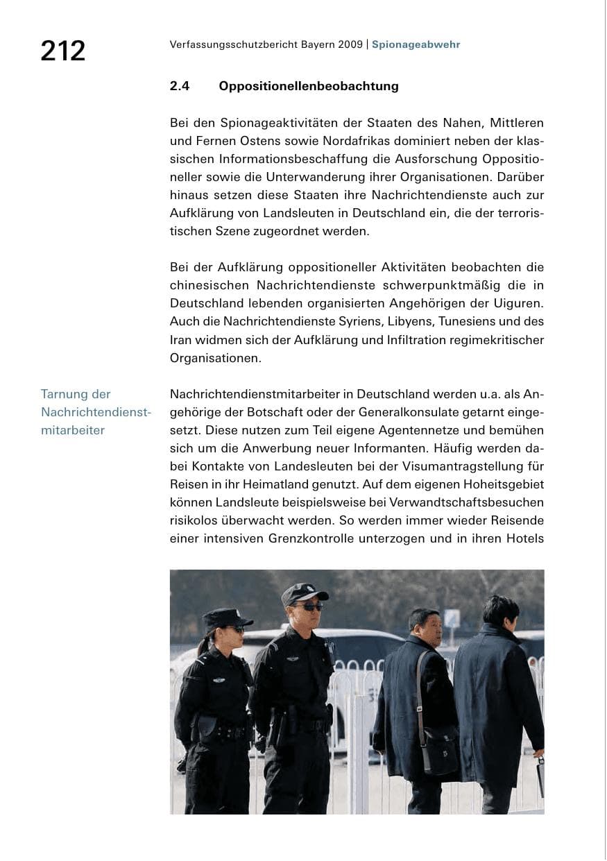 Seite 214 des Verfassungsschutzbericht 2009 Bayern