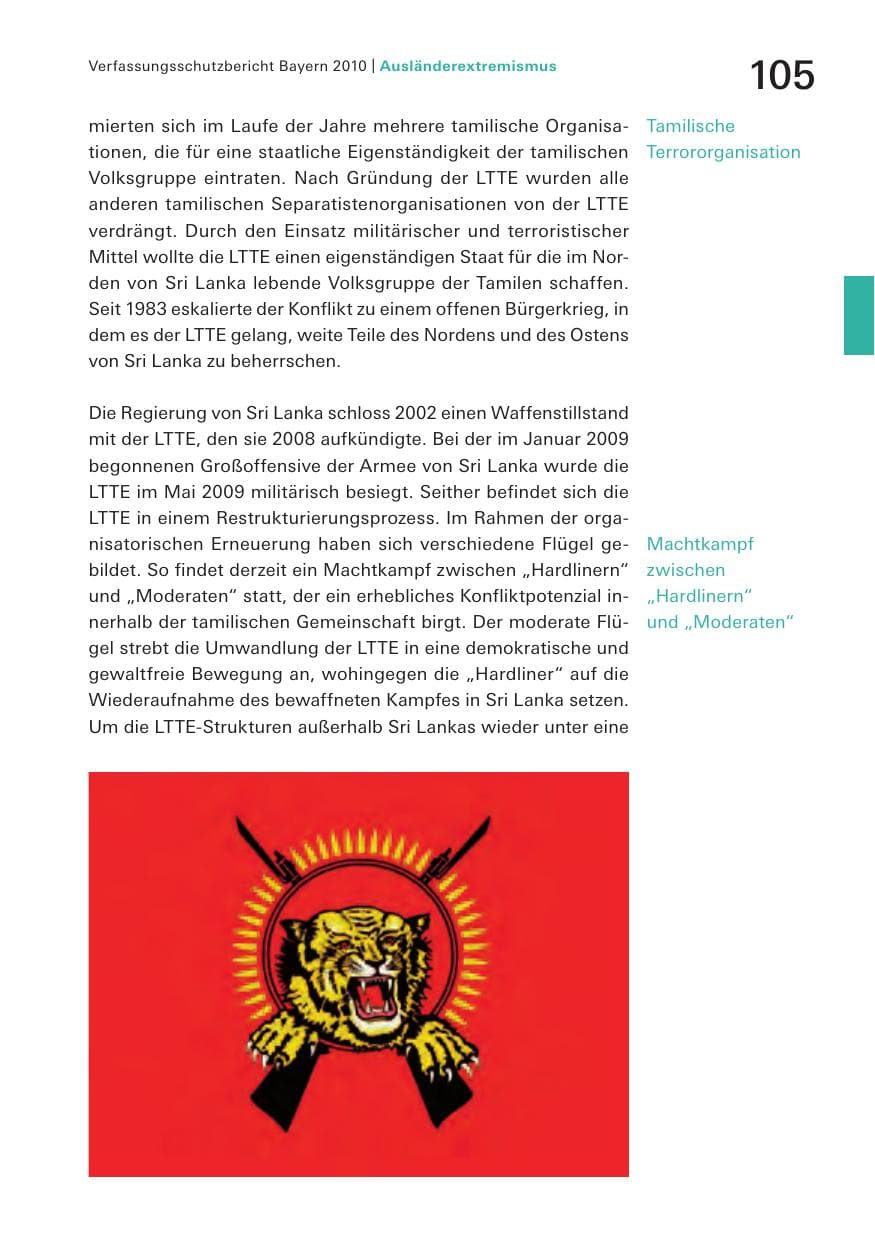 Seite 107 des Verfassungsschutzbericht 2010 Bayern