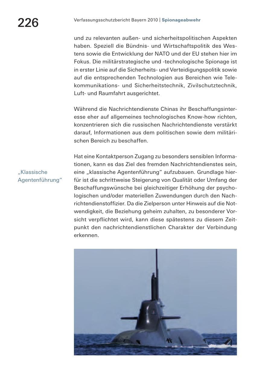 Seite 228 des Verfassungsschutzbericht 2010 Bayern