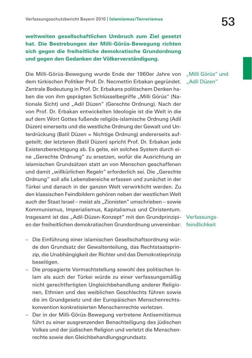 Seite 55 des Verfassungsschutzbericht 2010 Bayern