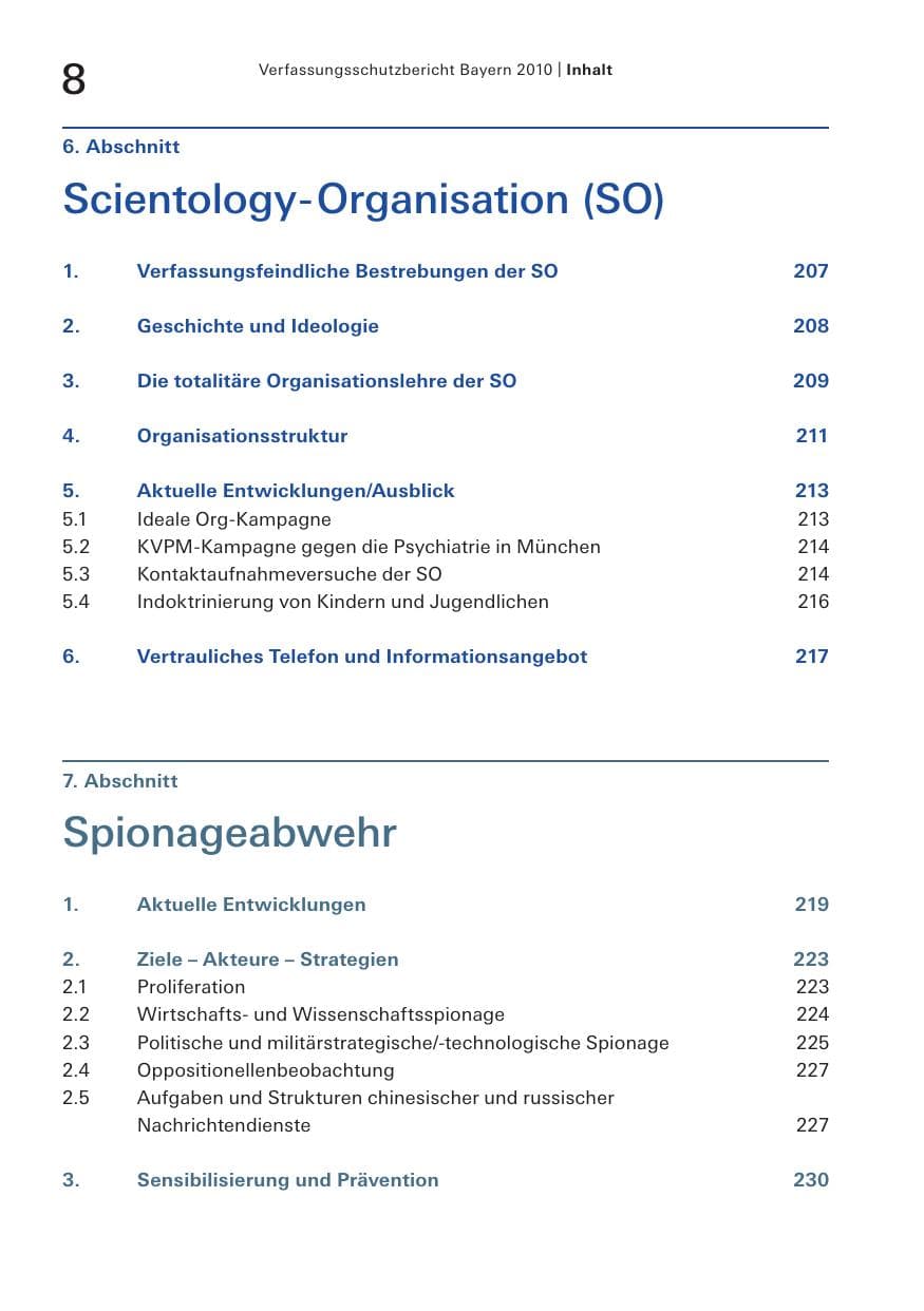 Seite 10 des Verfassungsschutzbericht 2010 Bayern