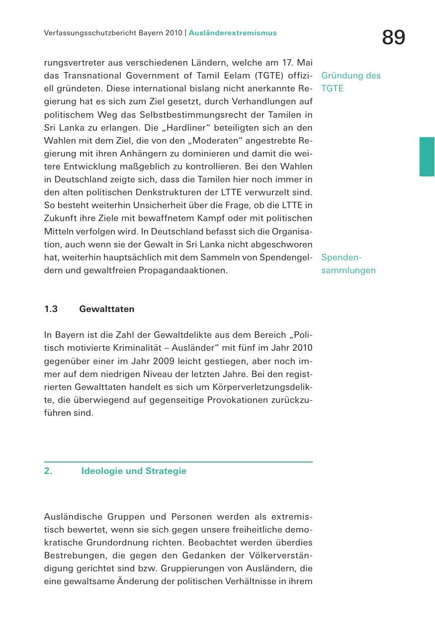 Seite 91 des Verfassungsschutzbericht 2010 Bayern