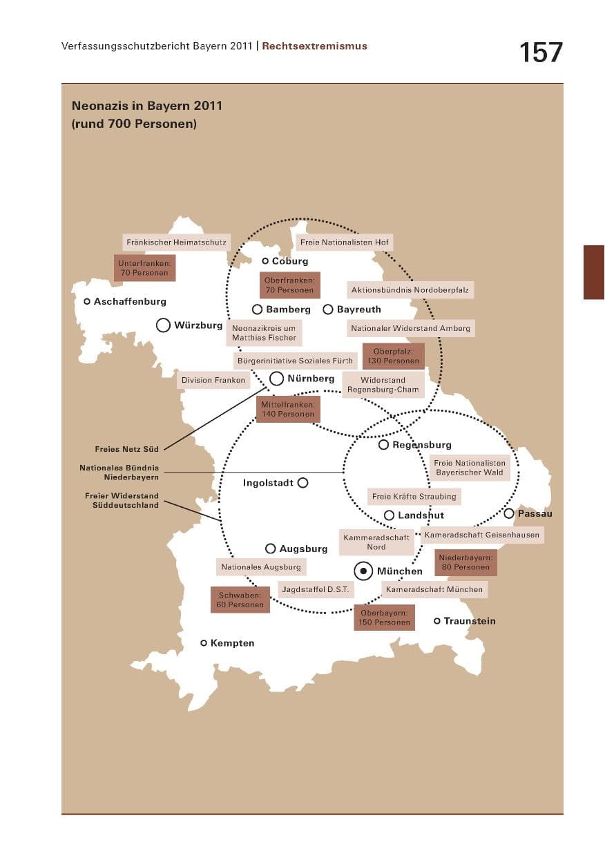 Seite 159 des Verfassungsschutzbericht 2011 Bayern