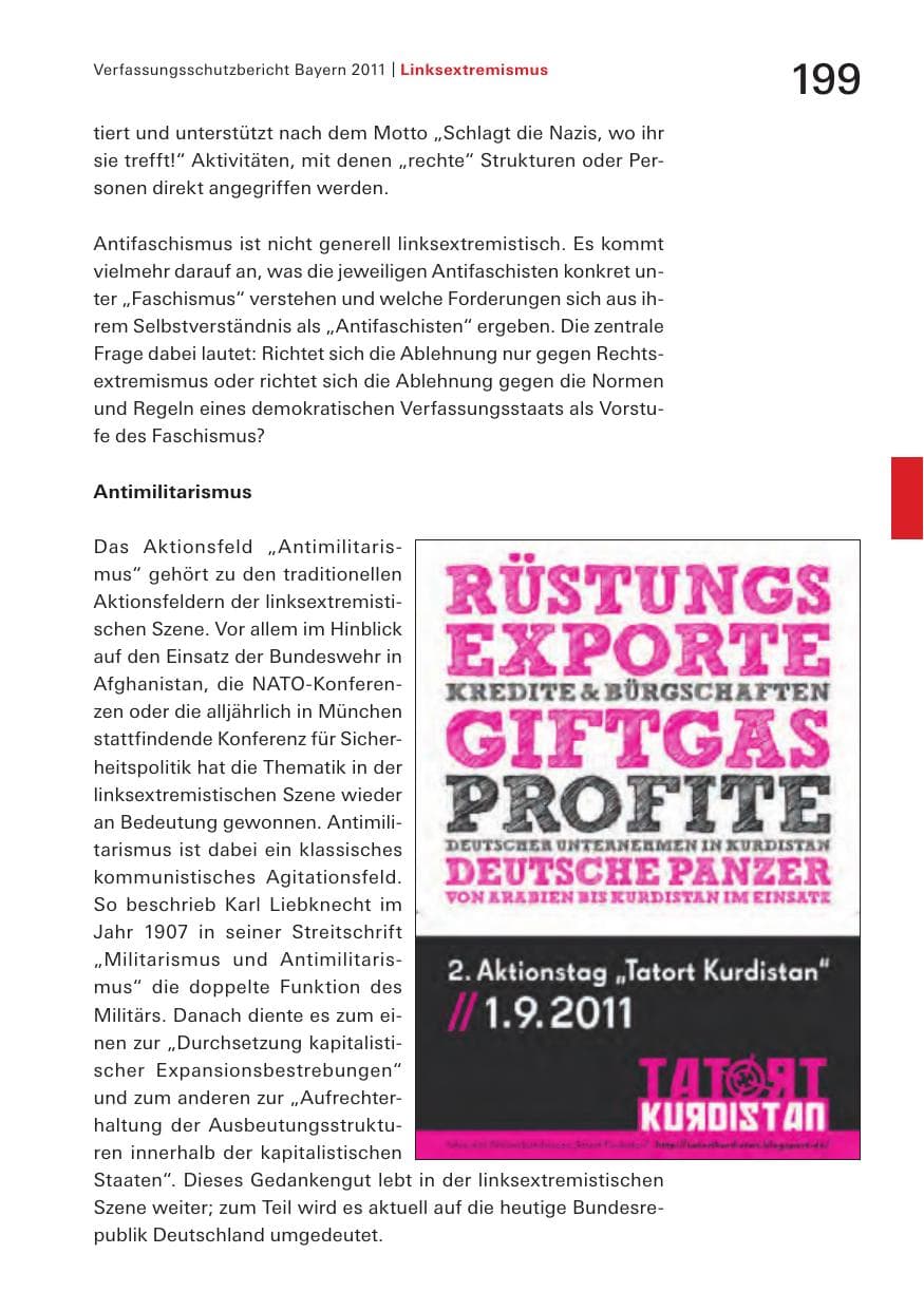 Seite 201 des Verfassungsschutzbericht 2011 Bayern