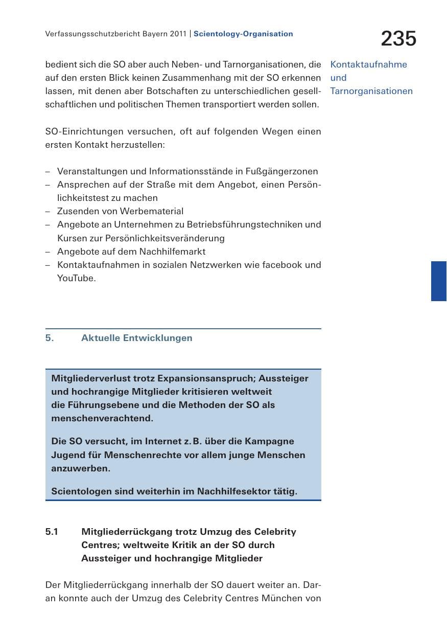Seite 237 des Verfassungsschutzbericht 2011 Bayern