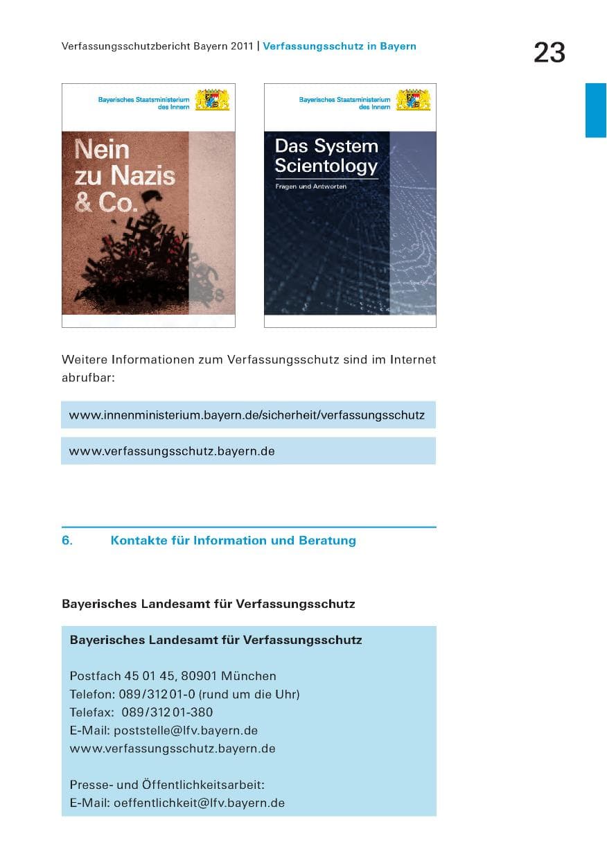 Seite 25 des Verfassungsschutzbericht 2011 Bayern
