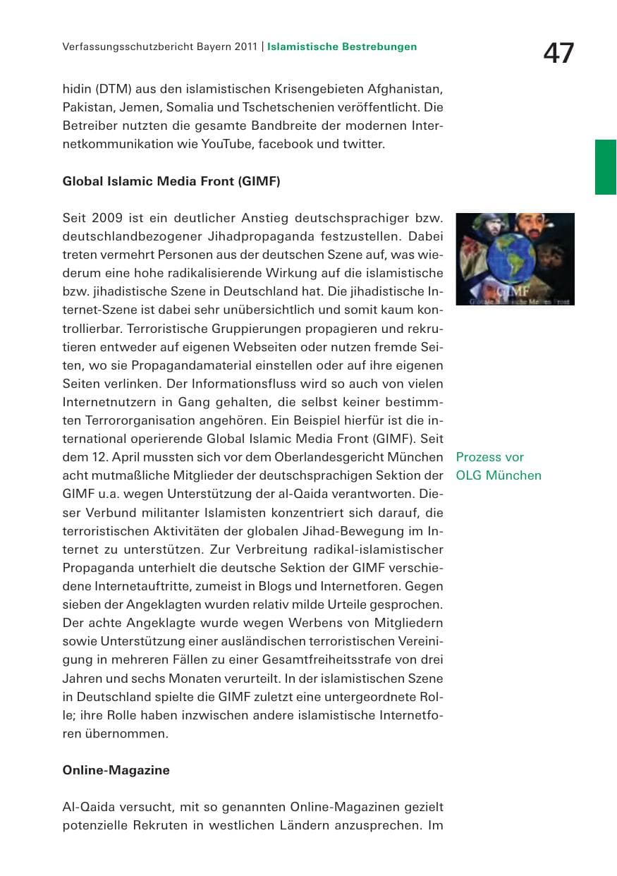 Seite 49 des Verfassungsschutzbericht 2011 Bayern