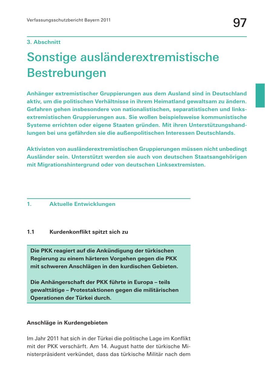 Seite 99 des Verfassungsschutzbericht 2011 Bayern