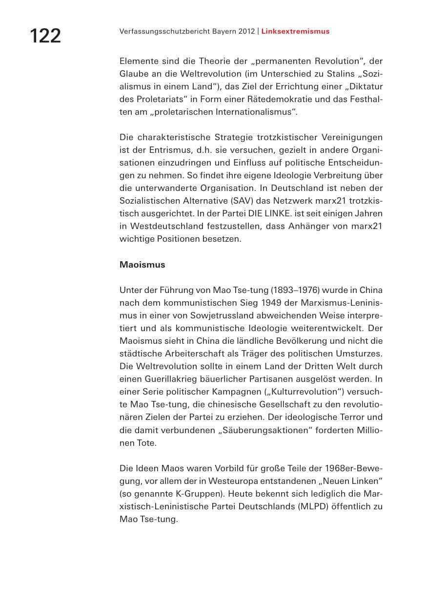 Seite 122 des Verfassungsschutzbericht 2012 Bayern
