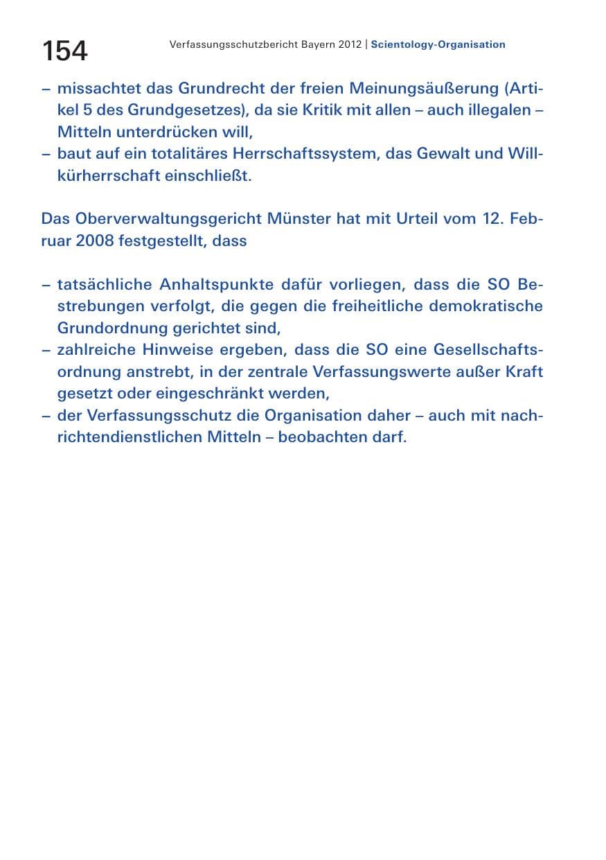 Seite 154 des Verfassungsschutzbericht 2012 Bayern