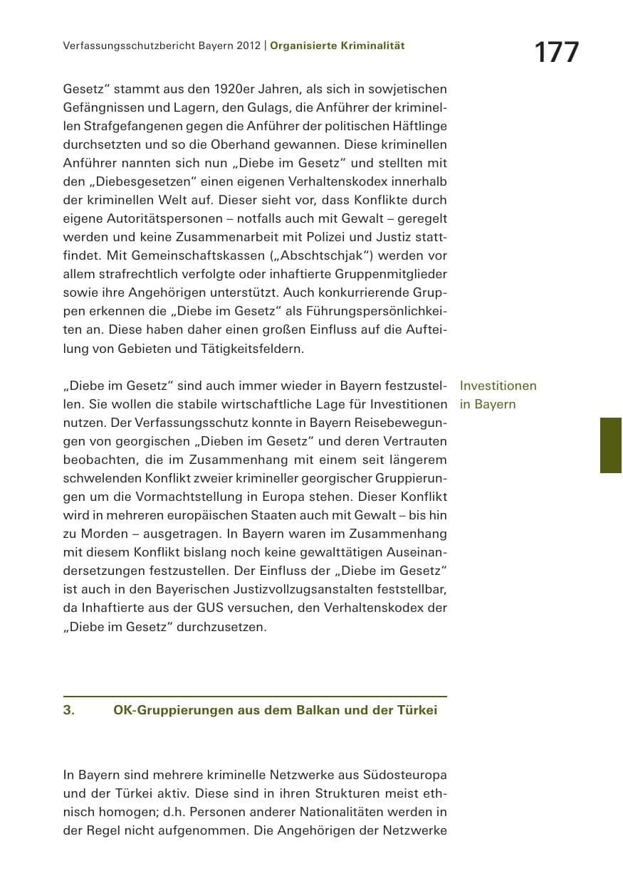Seite 177 des Verfassungsschutzbericht 2012 Bayern