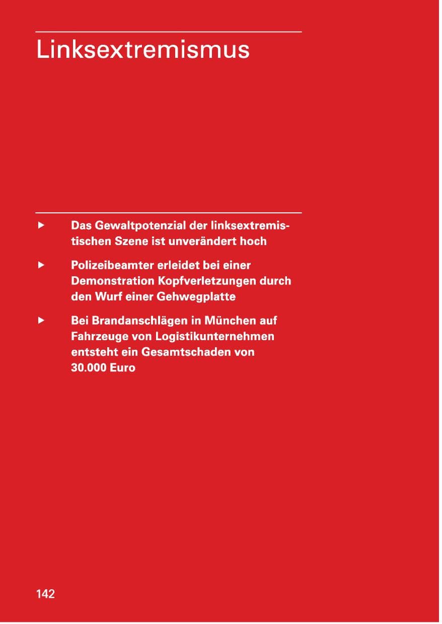 Seite 142 des Verfassungsschutzbericht 2013 Bayern