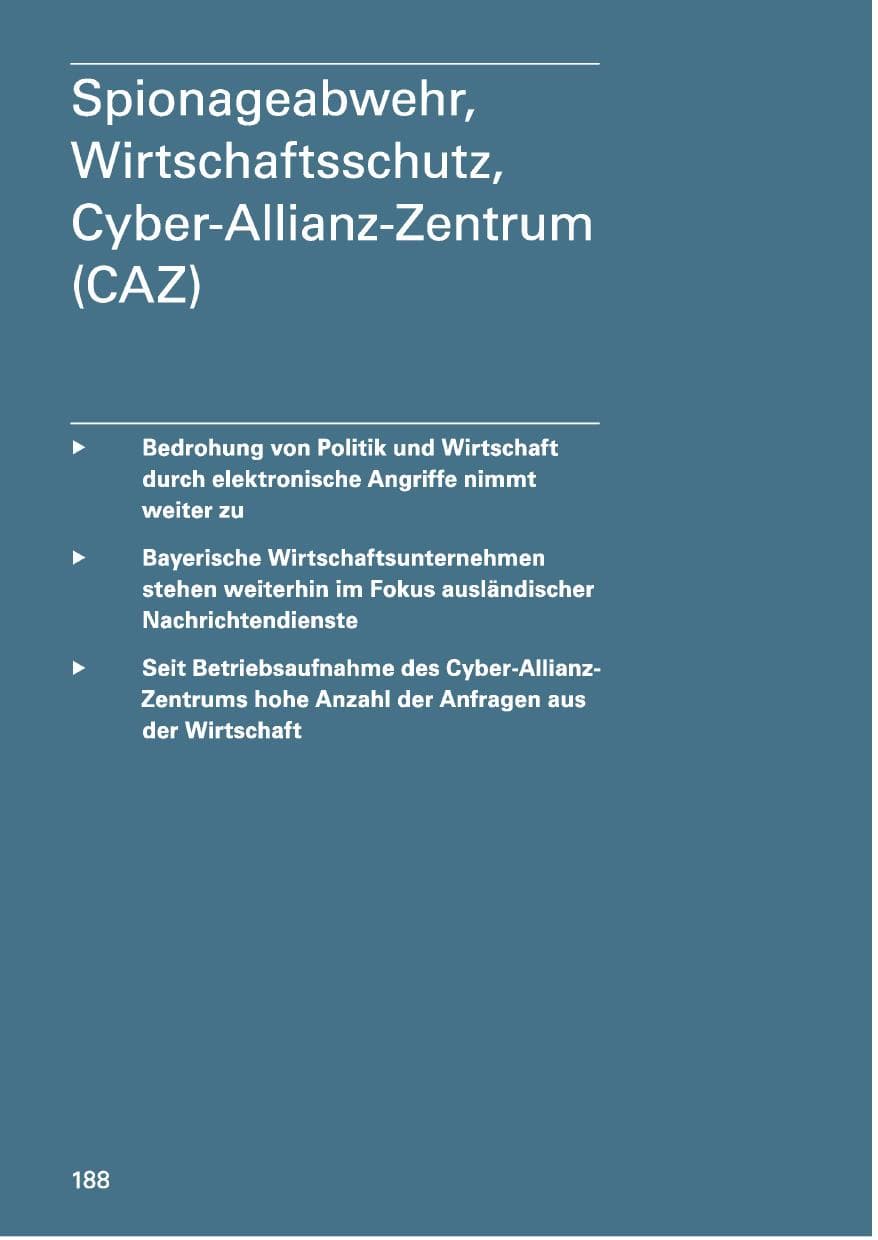 Seite 188 des Verfassungsschutzbericht 2013 Bayern