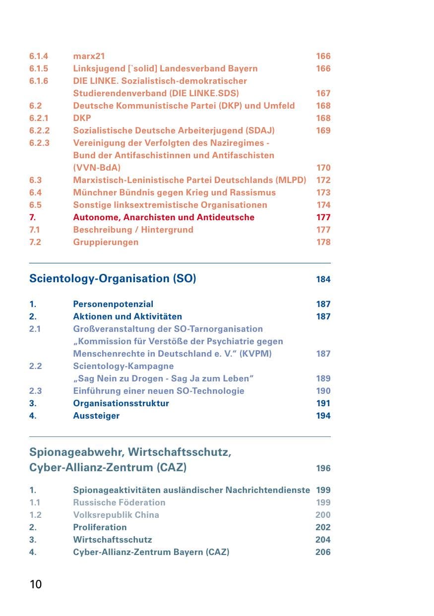 Seite 12 des Verfassungsschutzbericht 2014 Bayern
