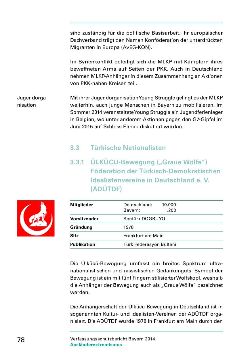 Seite 80 des Verfassungsschutzbericht 2014 Bayern