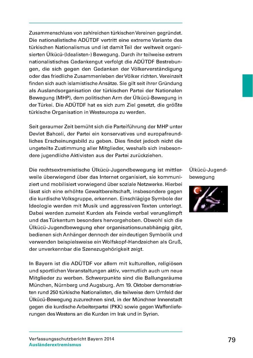 Seite 81 des Verfassungsschutzbericht 2014 Bayern