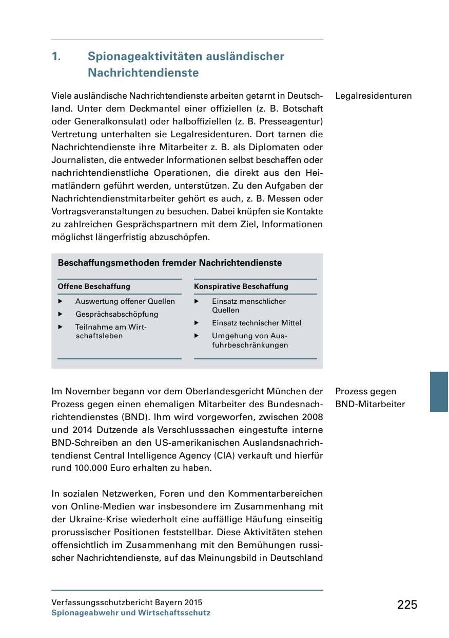Seite 227 des Verfassungsschutzbericht 2015 Bayern