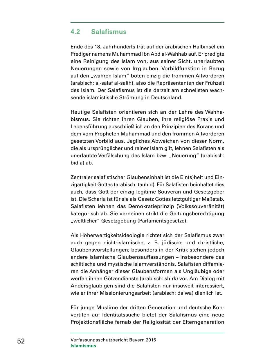 Seite 54 des Verfassungsschutzbericht 2015 Bayern