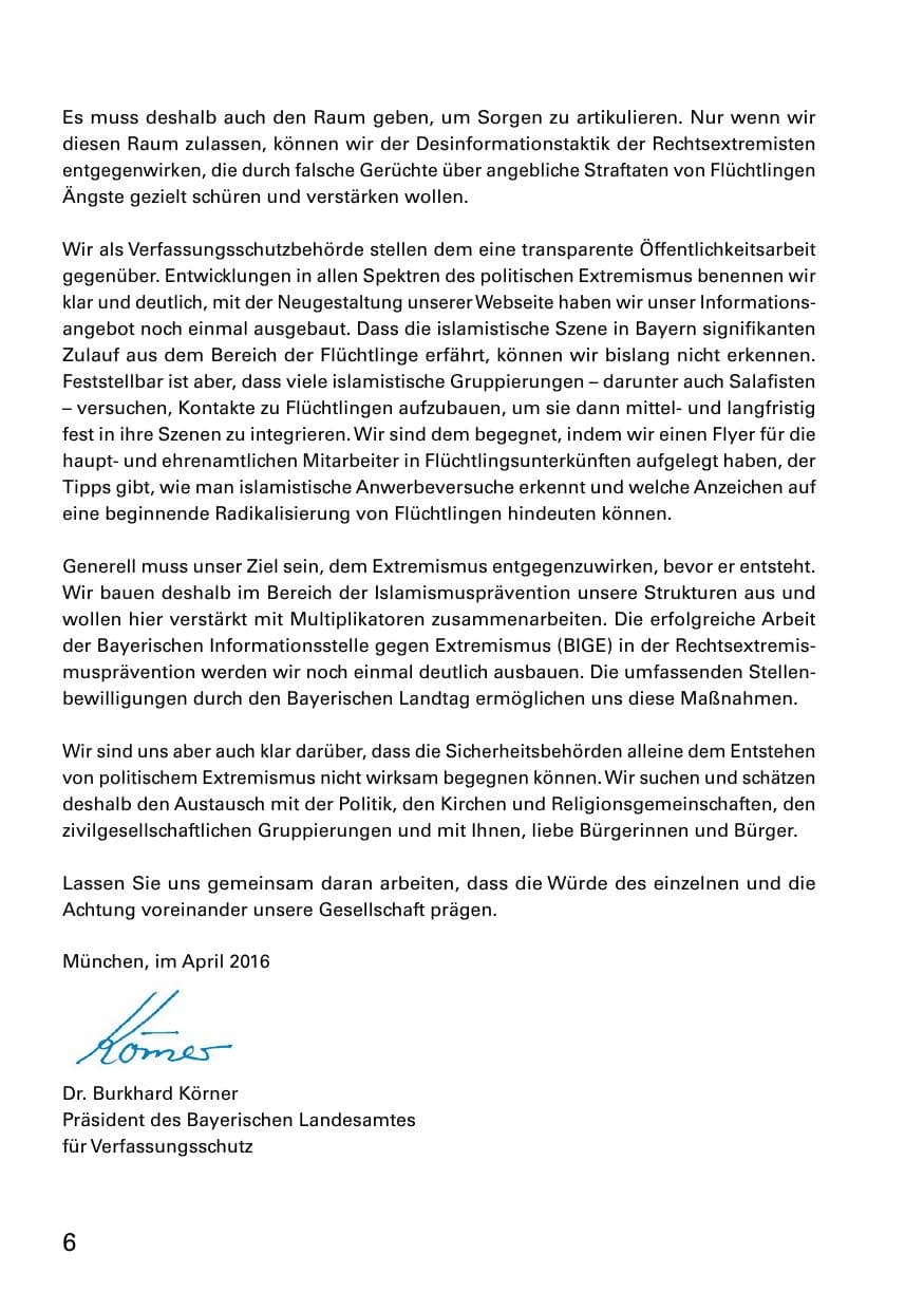 Seite 8 des Verfassungsschutzbericht 2015 Bayern