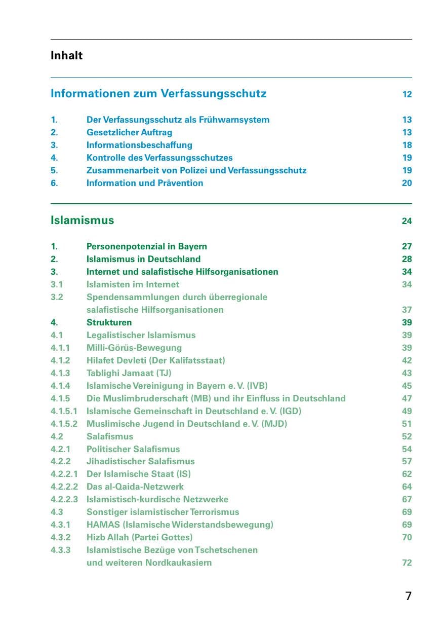 Seite 9 des Verfassungsschutzbericht 2015 Bayern